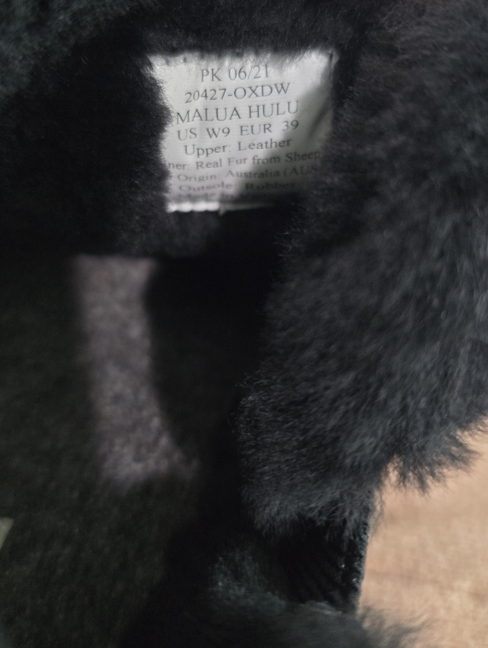 Women's Olukai Shoes Malua Hulu Boots Black Nubuck Ankle Bootie Faux Fur Size 9 - Picture 7 of 8
